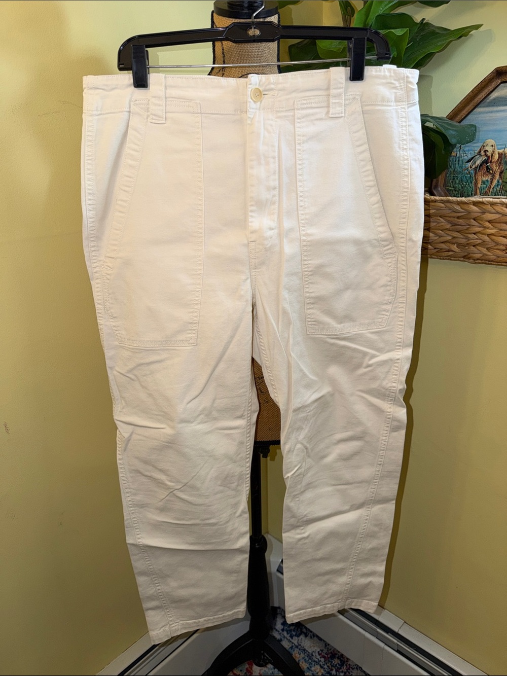 Vince White Cotton Utility Pants Size 12